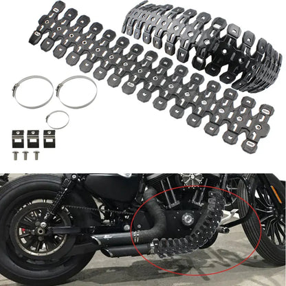Motorcycle Bike Muffler Modified Exhaust Cover Silicone Protective Pipe Cover Heat Insulation Shield Guard, product view 05