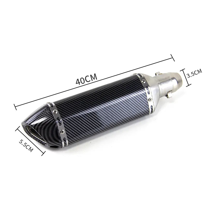 Motorcycle Carbon Fiber Exhaust Muffler for Kawasaki Ninja 250R Modified Small Hexagonal Exhaust Pipe, product view 05