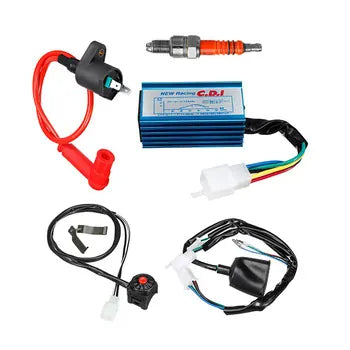 Motorcycle CDI Ignition Coil Wiring Harness Starter Switch Sparks Plug Kit for 50cc 110cc 125cc 140cc Scooter ATV Quad, product view 07