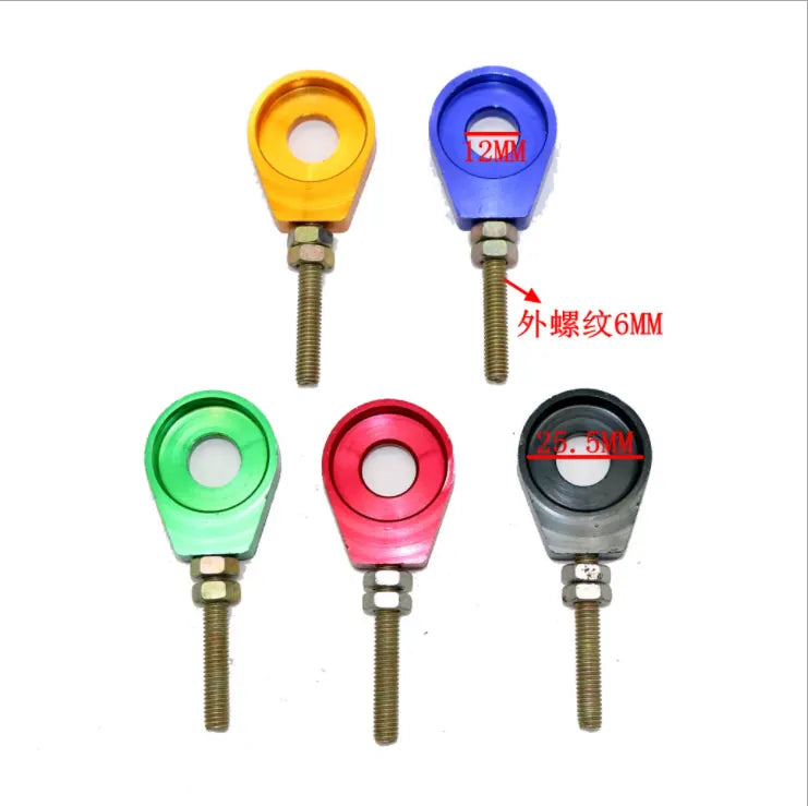 Motorcycle CNC Modified Round Kilo Regulator Acce 12/15mm Chain Tensioner Adjusters Fit for Honda XR CRF 50 70 Bike, product view 05