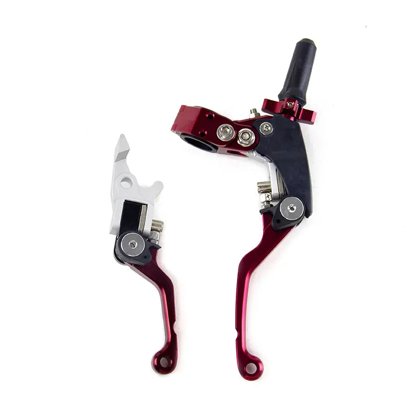 Motorcycle CNC Steering Handle Lever L/R Handle Assembly Kit Telescopic/Folding for Universal Motorbike, product view 01