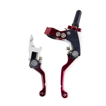 Motorcycle CNC Steering Handle Lever L/R Handle Assembly Kit Telescopic/Folding for Universal Motorbike, product view 01