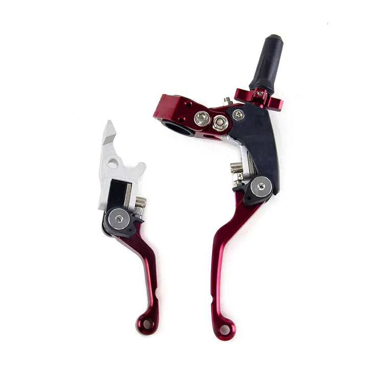 Motorcycle CNC Steering Handle Lever L/R Handle Assembly Kit Telescopic/Folding for Universal Motorbike, product view 01