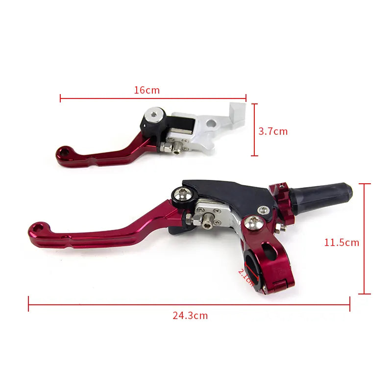 Motorcycle CNC Steering Handle Lever L/R Handle Assembly Kit Telescopic/Folding for Universal Motorbike, product view 02