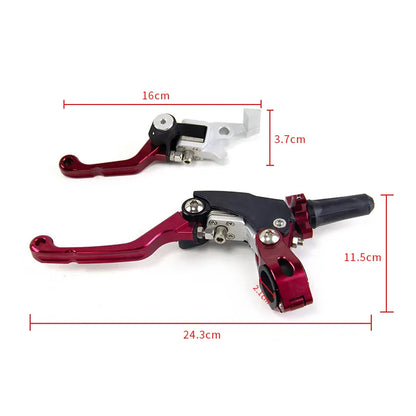 Motorcycle CNC Steering Handle Lever L/R Handle Assembly Kit Telescopic/Folding for Universal Motorbike, product view 02