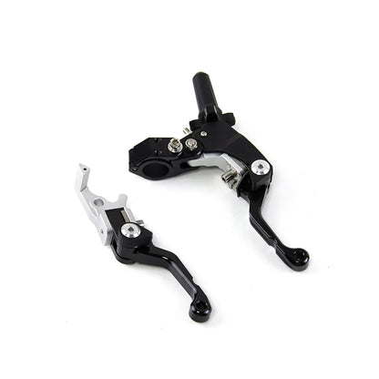 Motorcycle CNC Steering Handle Lever L/R Handle Assembly Kit Telescopic/Folding for Universal Motorbike, product view 11