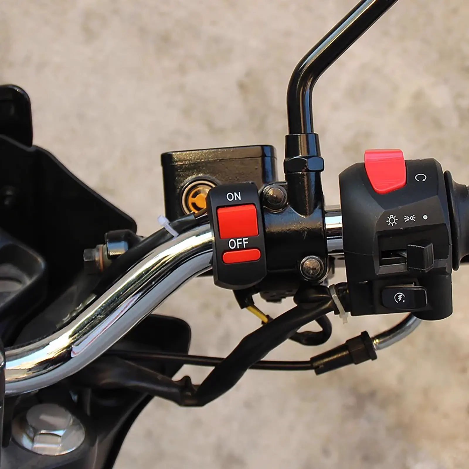 Motorcycle Electric Bike Seat Switch Motorcycle Bibcock Hand Warning Light Headlight Switch, product view 06