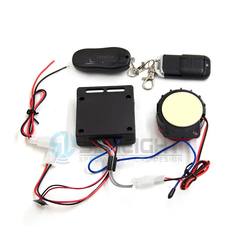 Motorcycle Engine Start Keyless Anti-theft Horn Security Alarm System Remote Control Motorcycle Alarm With 9V Battery, product view 02