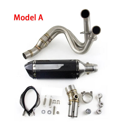 Motorcycle Exhaust for Kawasaki ER6N ER6F 2012-2016 Exhaust Link Pipe Muffler Tips Slip on System, product view 04