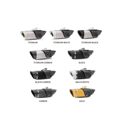 Motorcycle Exhaust Motorcycle Pipe Muffler Carbon Fiber Pattern Exhaust Muffler for R3 R6 Ninja CBR300 SMAX155, product view 01