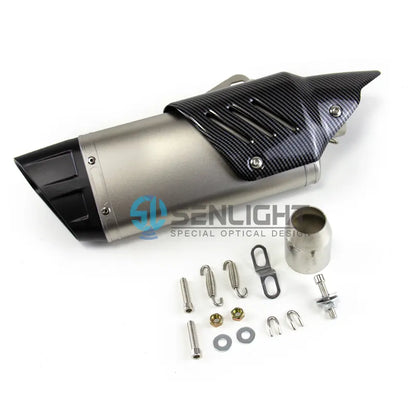 Motorcycle Exhaust Motorcycle Pipe Muffler Carbon Fiber Pattern Exhaust Muffler for R3 R6 Ninja CBR300 SMAX155, product view 02
