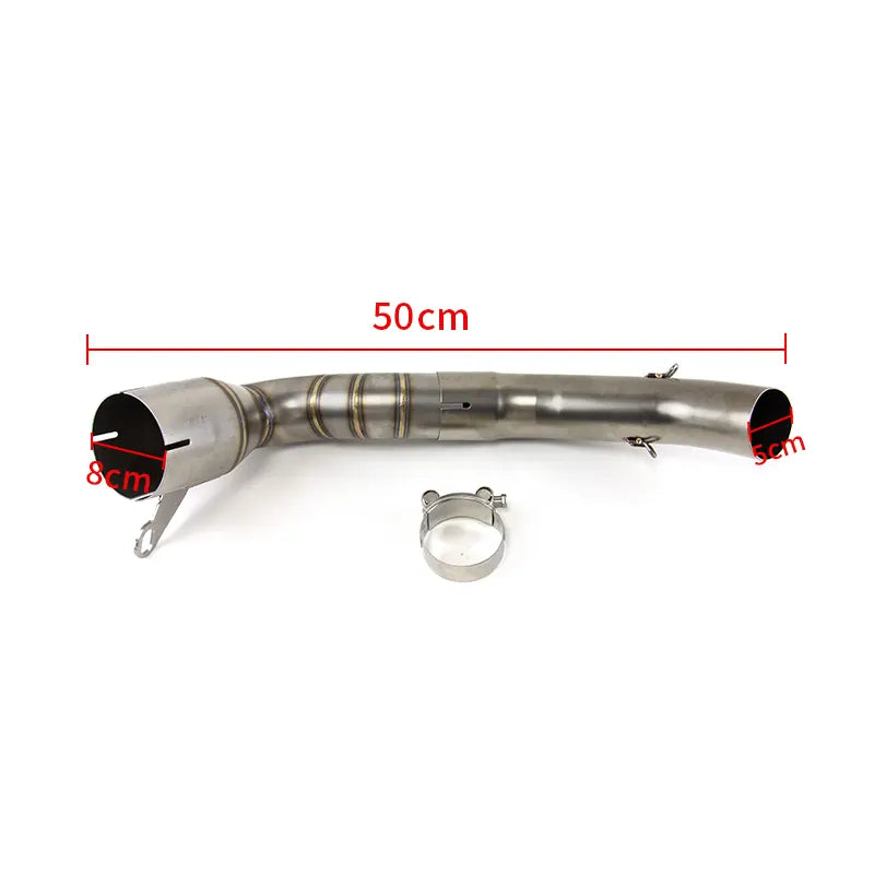 Motorcycle Exhaust Muffler Mid Link Pipe Exhaust Middle Pipe Slip on for DUKE200 2024, product view 02