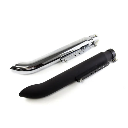 Motorcycle Exhaust Pipe Retro Style with Mesh Guard for Harley Davidson Triumph Scrambler Moto Guzzi & Cruiser Bikes, product view 03