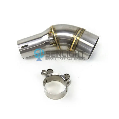 Motorcycle Exhaust System Short Mid Link Pipe Connecting Tube Slip for Yamaha MT03 2021, product view 02