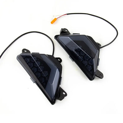 Motorcycle Front LED Turn Signal Indicator Flasher Light for Kawasaki Ninja 250 300 400 650 1000 ZX6R Z1000SX, product view 02