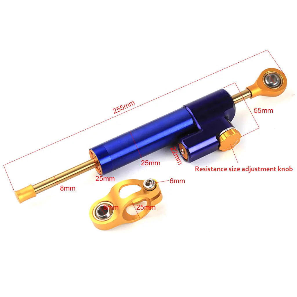 Motorcycle Handlebar Accessories Titanium Ruler Universal Shock Absorber Direction Damper Steering Stabilizer Damper, product view 02