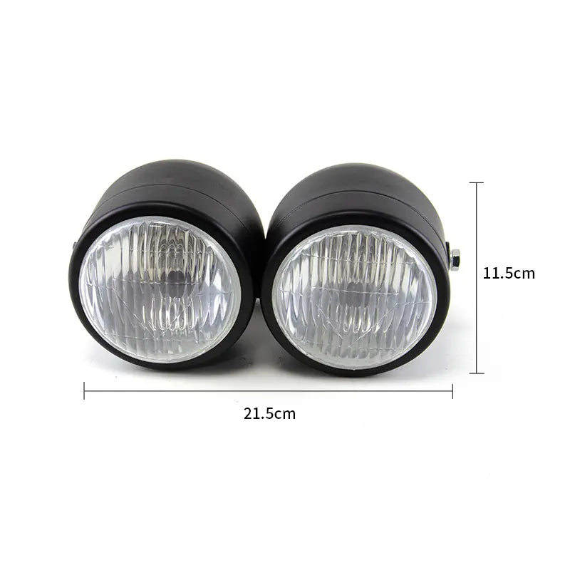 Motorcycle Headlight for Cg125 Moto Modified Double Lamp Headlamps Head Light Assembly Accessories, product view 02