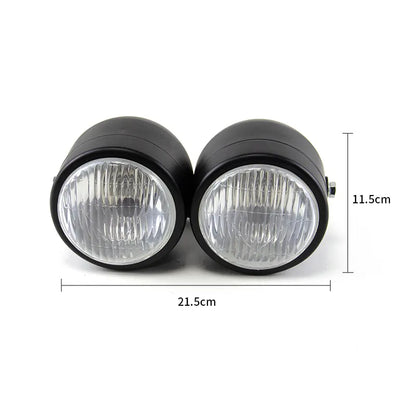Motorcycle Headlight for Cg125 Moto Modified Double Lamp Headlamps Head Light Assembly Accessories, product view 02