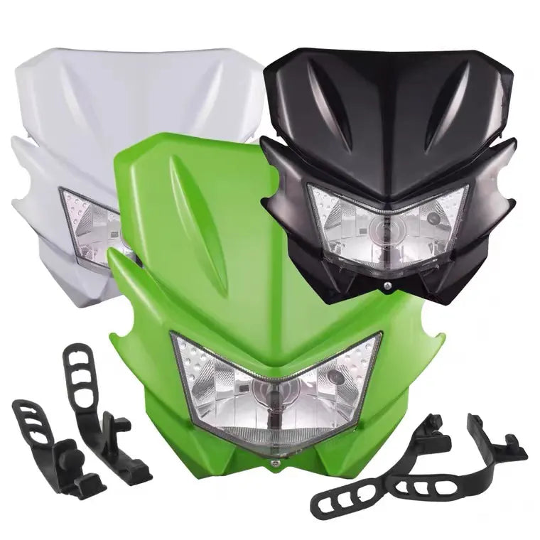 Motorcycle Headlight Off-road Motorcycle Modified Grimace Face Headlight for Kawasaki KLX125 2010-2016, product view 01