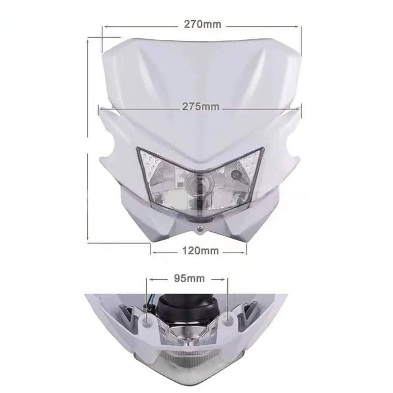 Motorcycle Headlight Off-road Motorcycle Modified Grimace Face Headlight for Kawasaki KLX125 2010-2016, product view 06