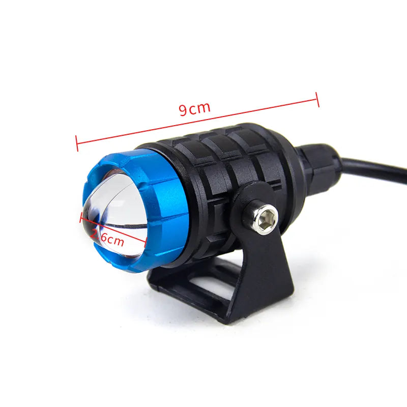 Motorcycle LED Laser Spotlights Dual Color Motorcycle Headlight Mini Driving Light for Scooter ATV Off-road Vehicles, product view 02