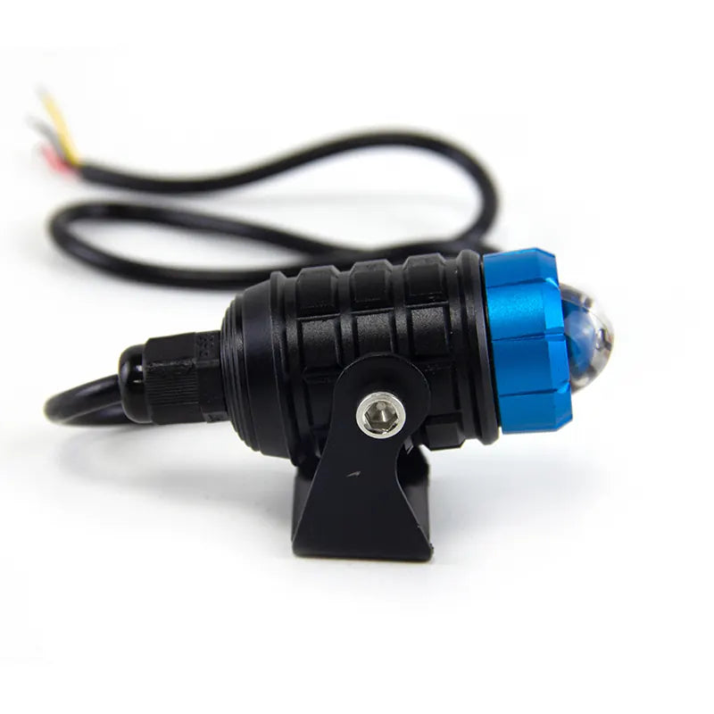 Motorcycle LED Laser Spotlights Dual Color Motorcycle Headlight Mini Driving Light for Scooter ATV Off-road Vehicles, product view 03