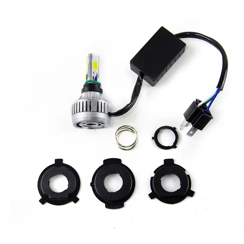 Motorcycle Led Light 3-sided LED Headlight Three-claw H4 Built-in Modified Motorbike Far and Near Integrated Lights, product view 01