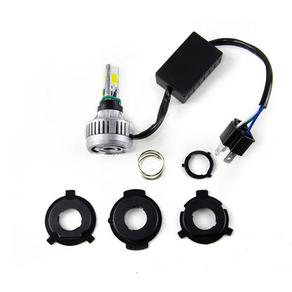 Motorcycle Led Light 3-sided LED Headlight Three-claw H4 Built-in Modified Motorbike Far and Near Integrated Lights, product view 01