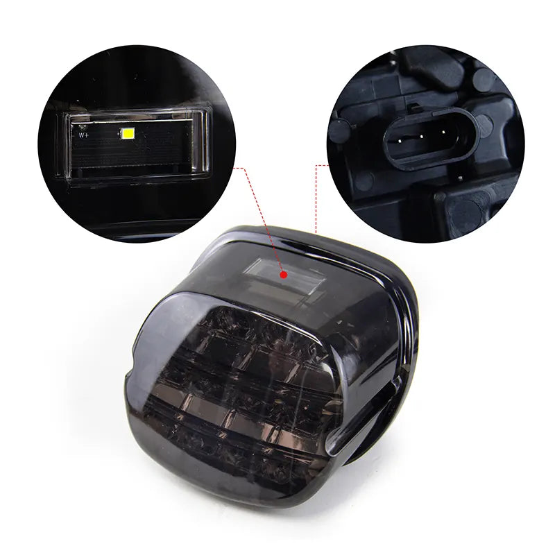 Motorcycle Led Rear Tail Signal Light Lamp for Harley Davidson Dyna Road King Electra With White Licence Plate Brake, product view 04