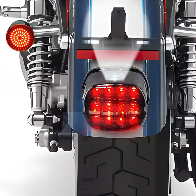 Motorcycle Led Rear Tail Signal Light Lamp for Harley Davidson Dyna Road King Electra With White Licence Plate Brake, product view 05