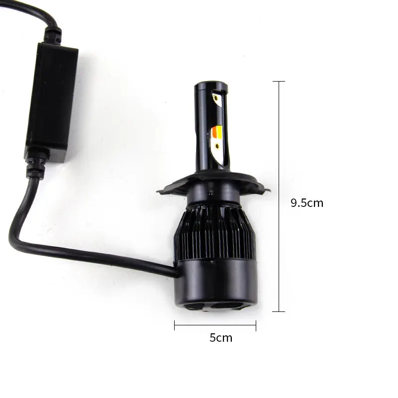 Motorcycle Lighting Systems H4 Led Headlight Four Colors Change Front Fog Lamp Driving Bulbs Accessories, product view 02