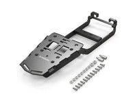 Motorcycle luggage rack mounting plate