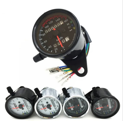 Motorcycle Meter Refitted Retro Instrument for Harley Prince LED LCD Meter Kilometer Meter Odometer, product view 02