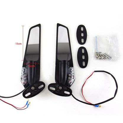 Motorcycle Mirrors Modified Wind Wing Adjustable Rotating Rearview Mirror for yamaha R3, product view 02