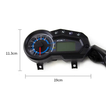 Motorcycle Modified Digital Lcd Meter CR1 150 Digital Meter Speedometer Electric Instrument Assembly, product view 02