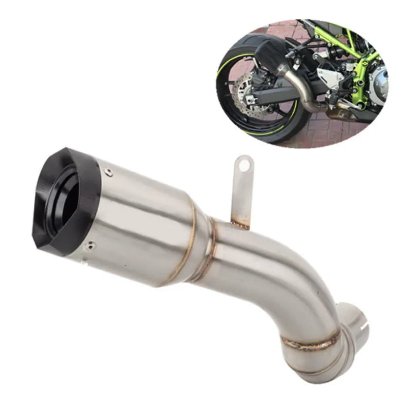 Motorcycle Modified Exhaust System Motorcycle Muffler Tail Pipe Tips Mid Connect Link Tube for Kawasaki Z900, product view 01