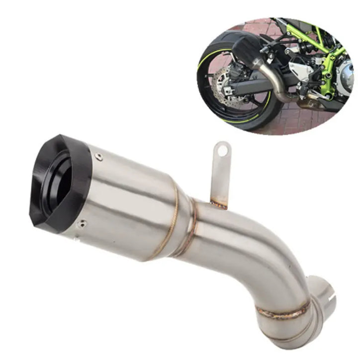 Motorcycle Modified Exhaust System Motorcycle Muffler Tail Pipe Tips Mid Connect Link Tube for Kawasaki Z900, product view 01