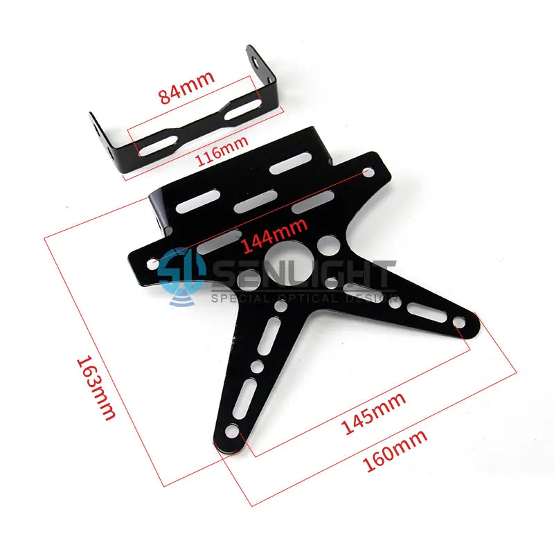 Motorcycle Number License Plate Adjustable Universal Aluminum Alloy Holder Mount Bracket, product view 06