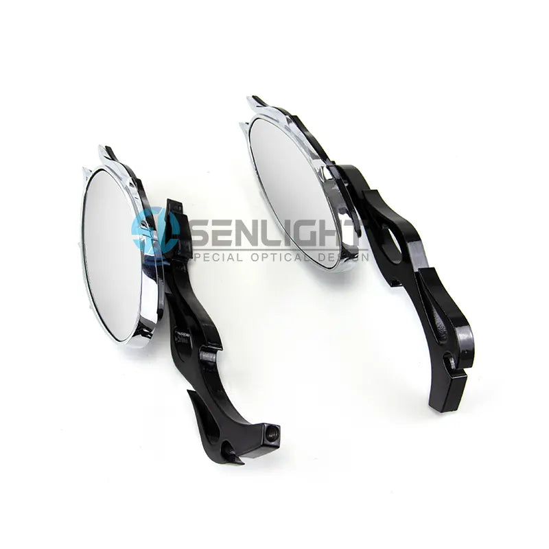 Motorcycle Parts Universal Wholesale Zinc Alloy Casting Fire Shape Rearview Mirror for Harley Davidson, product view 05