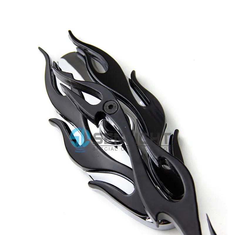 Motorcycle Parts Universal Wholesale Zinc Alloy Casting Fire Shape Rearview Mirror for Harley Davidson, product view 06