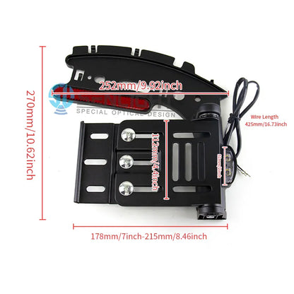 Motorcycle Retro Folding Led Light License Plate Frame for harley Sportster XL883N X48 XL1200 72, product view 06