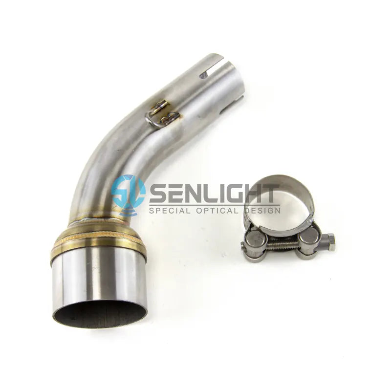 Motorcycle Stainless Steel Exhaust Midpipe Middle Pipe Link Connect Adapter for Yamaha R3 2021, product view 02