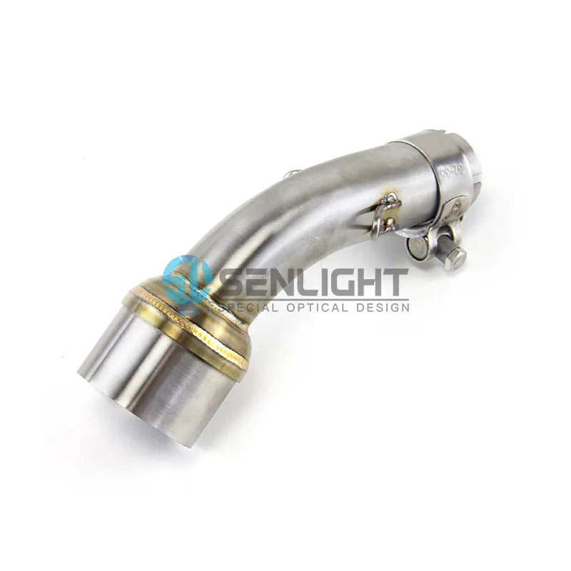 Motorcycle Stainless Steel Exhaust Midpipe Middle Pipe Link Connect Adapter for Yamaha R3 2021, product view 03