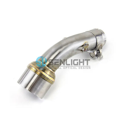 Motorcycle Stainless Steel Exhaust Midpipe Middle Pipe Link Connect Adapter for Yamaha R3 2021, product view 03