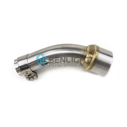 Motorcycle Stainless Steel Exhaust Midpipe Middle Pipe Link Connect Adapter for Yamaha R3 2021, product view 04