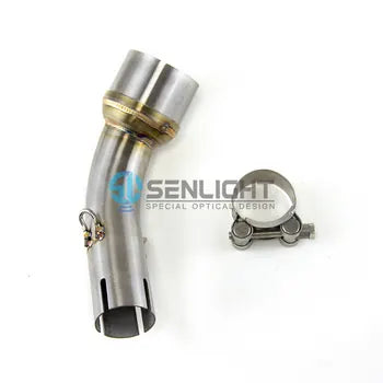 Motorcycle Stainless Steel Exhaust Midpipe Middle Pipe Link Connect Adapter for Yamaha R3 2021, product view 07