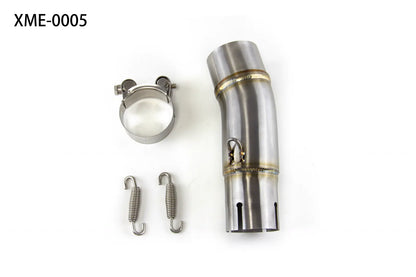 Motorcycle Stainless Steel Exhaust Midpipe Middle Pipe Link Connect Adapter for KAWASAKI Ninja 400 Ninja 500 Z400 Z500, product view 02