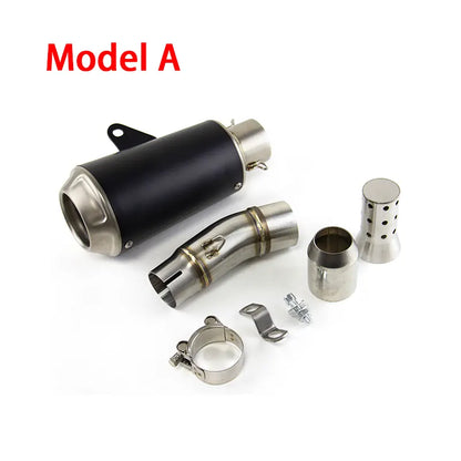 Motorcycle Stainless Steel Exhaust Midpipe Middle Pipe Link Connect Adapter for KAWASAKI Ninja 400 Ninja 500 Z400 Z500, product view 03