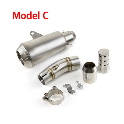 Motorcycle Stainless Steel Exhaust Midpipe Middle Pipe Link Connect Adapter for KAWASAKI Ninja 400 Ninja 500 Z400 Z500, product view 05