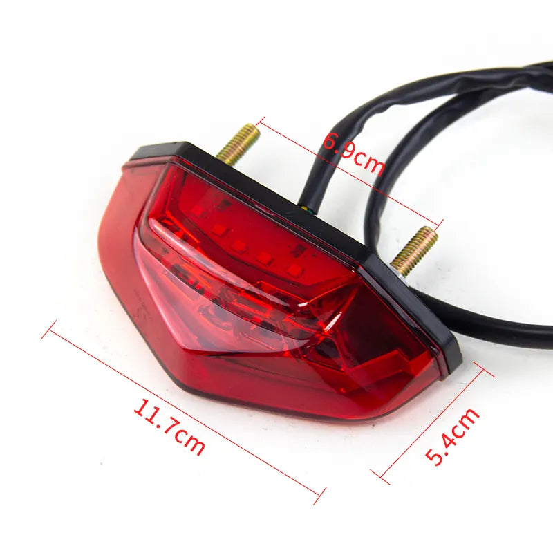 Motorcycle Tail LED Light Rear Fender Dirt Bike 12V Taillight Brake Stop License Plate Lamp for Motorcycle, product view 02